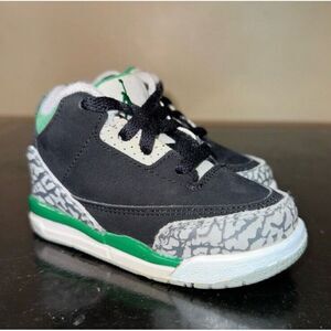 Nike Air Jordan 3 Retro Pine Green Black 832033-030 Td Toddler Baby Size 6C